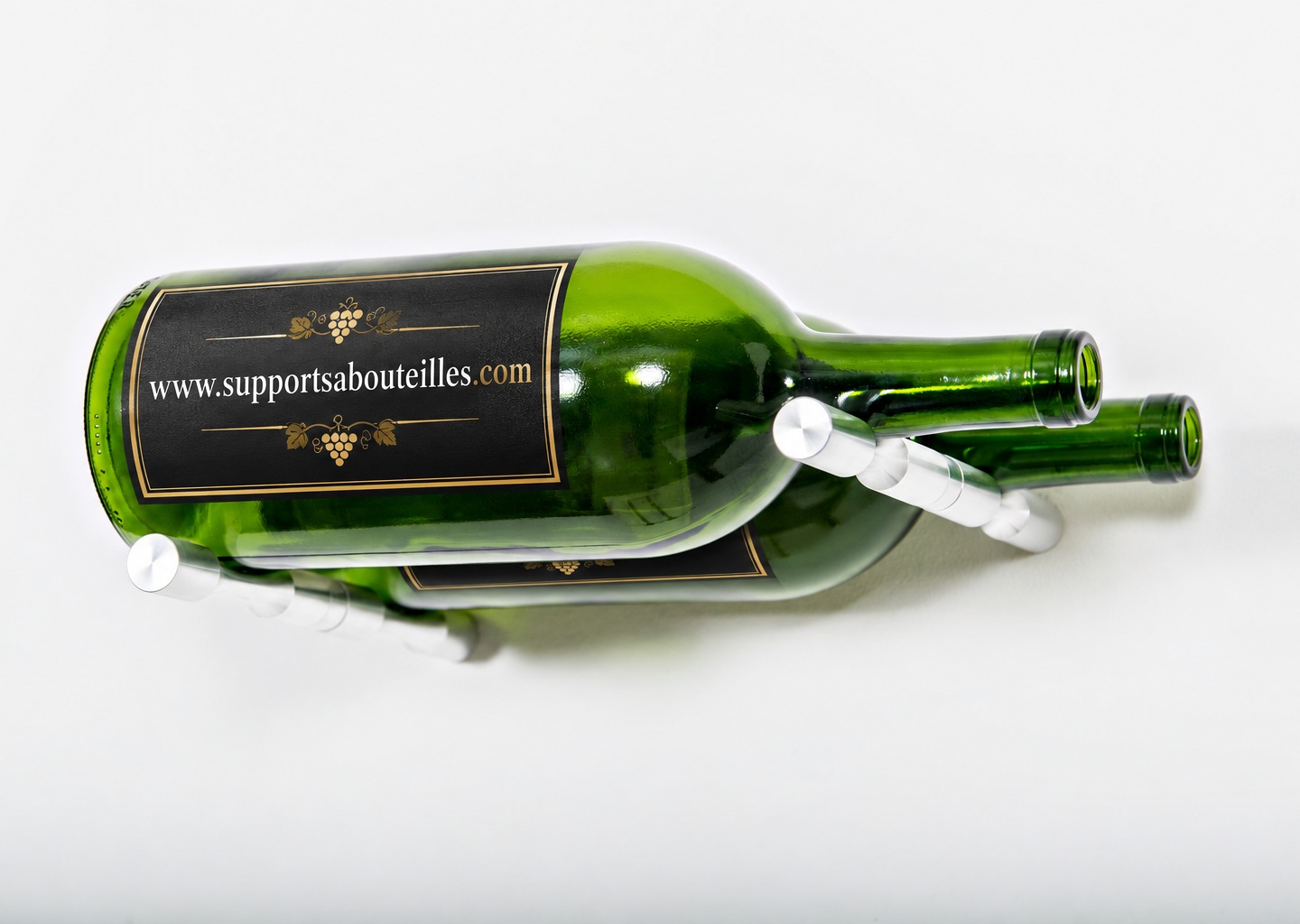Vino Pins mural tiges en métal pour 2 magnums