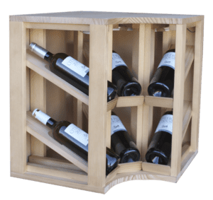 Présentoir à vin double en coin