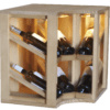 Présentoir à vin double en coin