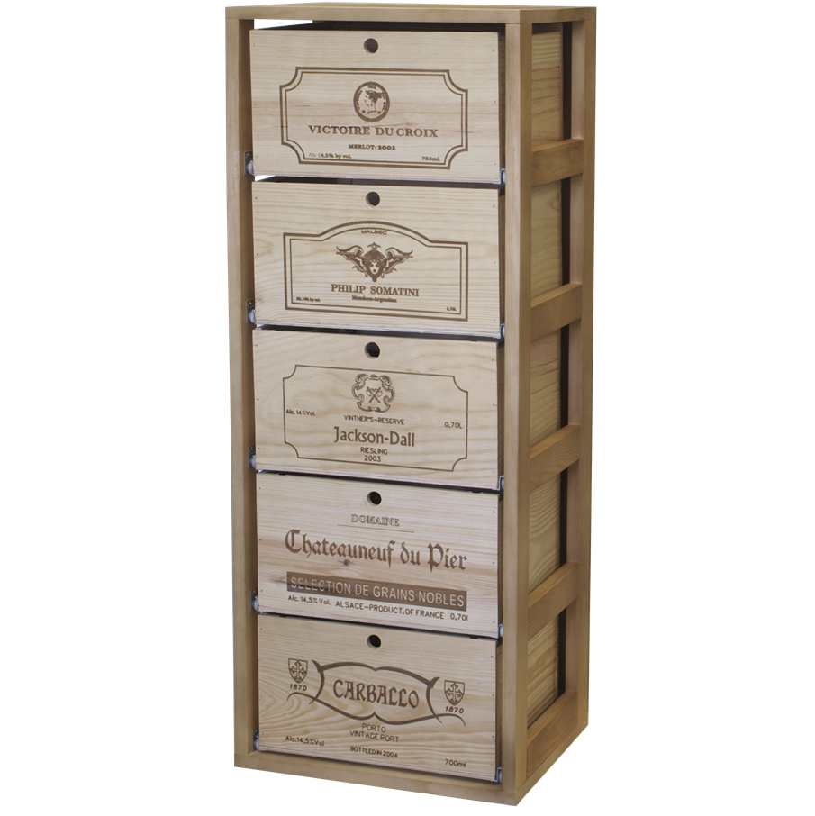 Tiroirs pour caisses de vin