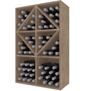 Casier à bouteilles en X