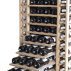 Rangement à bouteilles de vin en pin avec tablettes coulissantes