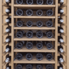 Rangement à bouteilles de vin en bois avec tablettes coulissantes