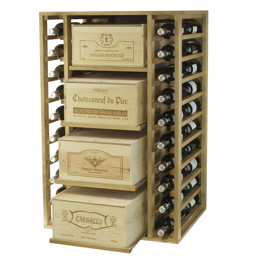 Rangement pour caisses de vin