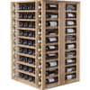 Rangement à bouteilles de vin en bois avec tablettes coulissantes