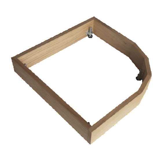 Base pour casier à vin en coin extérieur