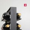 Baga VinoGuard Support à bouteilles sur pied en métal (18 bouteilles) – Image 3